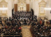 Der Oratorienchor Kreuzlingen und die Kammerphilharmonie Bodensee-Oberschwaben unter Leitung von Annedore Neufeld in der Stefanskirche. (Bild: pd/Foto Gaccioli, Kreuzlingen)