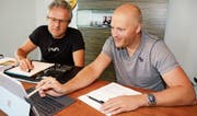 Das Fest steht: Bauchef Manfred Schubert (links) und OK-Präsident Philippe Weder stecken mitten in der Detailplanung. (Bild: Hans Suter)