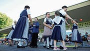 Seit Jahren begeht Münchwilen den Nationalfeiertag bereits am 31. Juli – hier mit der Kindervolkstanzgruppe Lauchetal. (Bild: Olaf Kühne (31. Juli 2013))