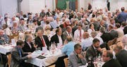 Rund 280 Aktionäre besuchten in der «Sonne» in Altstätten die 142. Generalversammlung der Appenzeller Bahnen. (Bild: Max Pflüger)