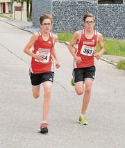 Starkes Brüderpaar: Dennis Sutter (364, Sieger) und Robin Sutter (Zweiter) nahmen der Konkurrenz in der Kategorie Schüler A viel Zeit ab.