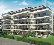 Visualisierung der Wohnüberbauung «Ankerplatz» in Seenähe. (Bild: PD)