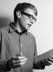 Slam-Poet Raphael Kaufmann. (Bild: Benjamin Manser)