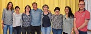 Der Vorstand des SC Flös: Bettina Keilbar, Tanja Wahl, Jasminka Lukic-Pavic, Erich Koch, Claudia Neubauer, Brigitte Leitinger, Valeria Rizzo und Anton Wyss (von links). (Bild: PD)