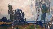 Adolf Stäbli: Birkenlandschaft, um 1900, Öl auf Leinwand. (Bild: pd)