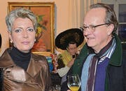FDP-Ständerätin Karin Keller-Sutter mit Jürg Grämiger, Präsident katholischer Kirchenverwaltungsrat. (Bilder: Philipp Haag)