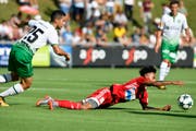 Die Ostschweizer gerieten gegen den FC Baden nie ernsthaft ins Straucheln. (Bild: WALTER BIERI (KEYSTONE))