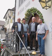 Die SVP Thurgau stellt sich gegen den revidierten Richtplan: Ruedi Zbinden, René Gubler, Stephan Tobler und Paul Koch. (Bild: Silvan Meile)