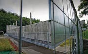 Turnhalle St. Gallen-Riethüsli: Weil an den Dachträgern verstärkende Bauteile weggelassen wurden, stürzte sie im Februar 2009 ein. (Bild: Ralph Ribi)