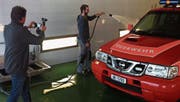 Im Vorfeld der Preisverleihung wurde ein Kurzfilm über die Arbeit von Andreas Dörig im Feuerwehrdepot gedreht. (Bild: PD)