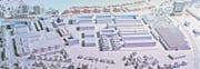 Modell der «Neuen Stadt» im Saurer WerkZwei. Oben, am Seeufer, die Überbauung Seepromenade, die beiden im Bau befindlichen Häuser am See und die Metropol-Überbauung «Riva». (Bild: pd)