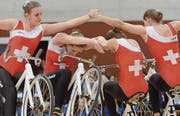 Céline Burlet, Melanie Schmid, Flavia Zuber und Jennifer Schmid haben sich in der Vorbereitung sowohl mit dem Schwierigkeitsgrad beschäftigt als auch auf die Perfektion ihrer Kür konzentriert. (Bild: pd)