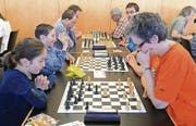 Konzentration vor den Schachbrettern. (Bilder: Daria Bauer)