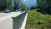 Die künftige Grüninger-Brücke über den Alten Rhein von Diepoldsau nach Hohenems, wo 1938/39 viele Juden in die Schweiz flüchteten. (Bild: Coralie Wenger)
