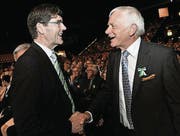 Erster offizieller Auftritt: Der neue Grossratspräsident Gallus Müller und sein Vorgänger Max Arnold. (Bild: Donato Caspari (Donato Caspari))