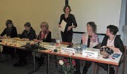 Der Vorstand des Frauechreis Speicher-Trogen-Wald mit Brigitte Wild, Hedi Beglinger, Beatrice Zanettin, Präsidentin Andrea Brunner, Sabine Weilenmann und Verena Süess (von links). (Bild: Martin Hüsler)