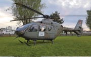 Militärhelikopter auf der Romanshorner Bunkerwiese. (Bild: Silvan Mumenthaler)