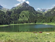 Da der Voralpsee besonderes Schwimmvergnügen bietet, möchte der Gemeinderat dort einen Steg und eine Plattform bauen. (Bild: PD)