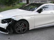 Das Auto von Philipp Müller nach dem Unfall im September 2015 in Lenzburg. (Bild: Keystone)