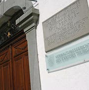 Eingang zum kantonalen Verwaltungsgericht in Weinfelden. (Bild: Susann Basler)