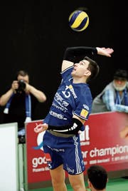 Den ersten Satzgewinn hat Amriswil seinem Neuzuzug Nemanja Jakovljevic zu verdanken. (Bild: Mario Gaccioli)