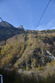 Die Tesla-Seilbahn bringt die Gäste hoch zur Staubern auf 1751 Meter über Meer. (Bild: Heini Schwendener)
