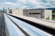 Ein Teil des Energieparks: die neue Schlammentwässerung auf dem Areal der Kläranlage Morgental in Steinach. (Bild: Max Eichenberger)