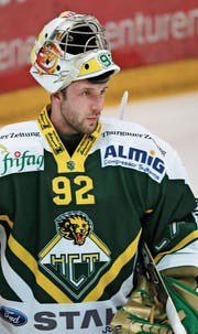 Goalie Janick Schwendener ist ein entscheidender Rückhalt für den HC Thurgau. (Bild: Mario Gaccioli)