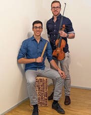 Manuel Ledergerber und Cédric Akeret haben das Orchester La Passione gegründet. (Bild: Florian Beer)