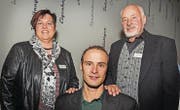 Bronze-Medaillen-Gewinnerin in Rio Heidi Diethelm, Rollstuhlsportler & Thurgauer des Jahres 2016 Marcel Hug & sein Vater Reinhard Hug. (Bild: Andrea Stalder (Andrea Stalder))