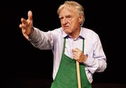 «No einisch!»: Emil Steinberger in seinem aktuellen Programm. (Bild: Niccel Steinberger)