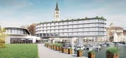Planskizze des Hotels: Dass es genau so gebaut wird, ist eher unwahrscheinlich. (Bild: PD)