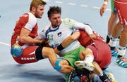 Schweizer Handballer gegen WM-Dritten Slowenien chancenlos (Bild: Walter Bieri/KEY)