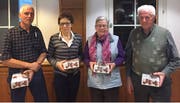 Die Ehrenmitglieder Ueli Gantenbein, Käthi Kopp, Lina Schäpper und Max Alpiger (von links). (Bild: PD)