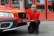 Beim Bereitschaftsfahrzeug der Berufsfeuerwehr wurde die Autonummer SG 1 gestolen. (Bild: Coralie Wenger)