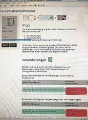 Resultatblatt des Simulators (Bild: .)