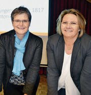 Präsidentin Elisabeth Sulger Büel und Historikerin Karin Peter. (Bild: Margrith Pfister-Kübler)