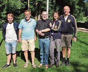 Die Sieger vom Wochenende (von links): Fabian Hörler, Benno Rist, Hanspeter Rickli, Luzia Ulmann und Peter Hochreutener. (Bild: PD)