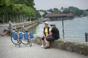 Von den 180 Millionen Franken des Bundes sind 83 Millionen für den Fuss- und Veloverkehr im Kanton St.Gallen reserviert. (Bild: Ralph Ribi (Symbolbild))