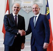 Bundesrat Berset zu Besuch im Fürstentum Liechtenstein (Bild: Peter Klaunzer/Keystone)