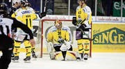 Goalie Pascal Caminada hatte keinen einfachen Einstand beim HC Thurgau. Die Leihgabe des SC Bern wurde hie und da auch im Stich gelassen. (Bild: André Twerenbold/Sports-Media)
