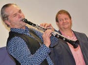 Matthias Mueller und Hanspeter Müller-Drossaart bei ihrem Auftritt in Ermatingen. (Bilder: Margrith Pfister-Kübler)