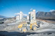 Die Kies und Beton AG Pizol in Bad Ragaz, Entwicklungs- und Herstellungsort des Erdbeton-Bindemittels «Reba 25». (Bild: Urs Bucher)