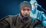 Manthe Ribane aus Südafrika bei ihrem Auftritt im Palace. (Bild: Michel Canonica (St. Gallen, 8. Februar 2018))