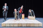 Viermal Kohlhaas: Jan Krawczyk, Heiner Junghans, Christiane Wetter, Philip Heimke. (Bild: Urs Bucher (Schaan, 12. September 2017))
