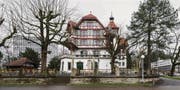 Serie 'Gutes Bauen Ostschweiz' zum' Lachen-Quartier'. Vonwil-Park (Backsteinhäuser), Alte Seifenfabrik an der Zürcher Strasse (Bauhaus-Moderne), Gerbestrasse (Beton-Blöcke), altes Schulhaus Lachen als Rock- und Pop-Zentrum, Militärkantine (Riegelbau). (Bild: Hanspeter Schiess)