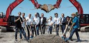 Spatenstich für das neue Fabrikgebäude der Tour de Suisse Rad AG in Kreuzlingen. (Bild: PD)