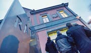 Andrang vor dem Kreuzlinger Rathaus an einem Verhandlungstag während des Kümmertshausen-Prozesses. (Bild: Donato Caspari)