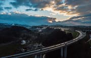 Wolken bleiben im Goldachtobel hängen