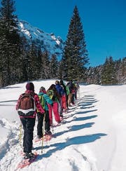 Auch eine Schneeschuhwanderung stand auf dem Programm. (Bild: pd)